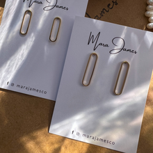 Load image into Gallery viewer, Golden Oval Hoops Gold-Plated Earrings