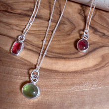 Load image into Gallery viewer, Tourmaline Necklaces, Sterling Silver
