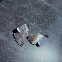 Load image into Gallery viewer, Gingko Leaf Earrings, Sterling Silver