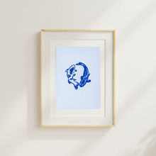 Load image into Gallery viewer, Koi Circle Linocut Print – 5x7 Archival Art Print