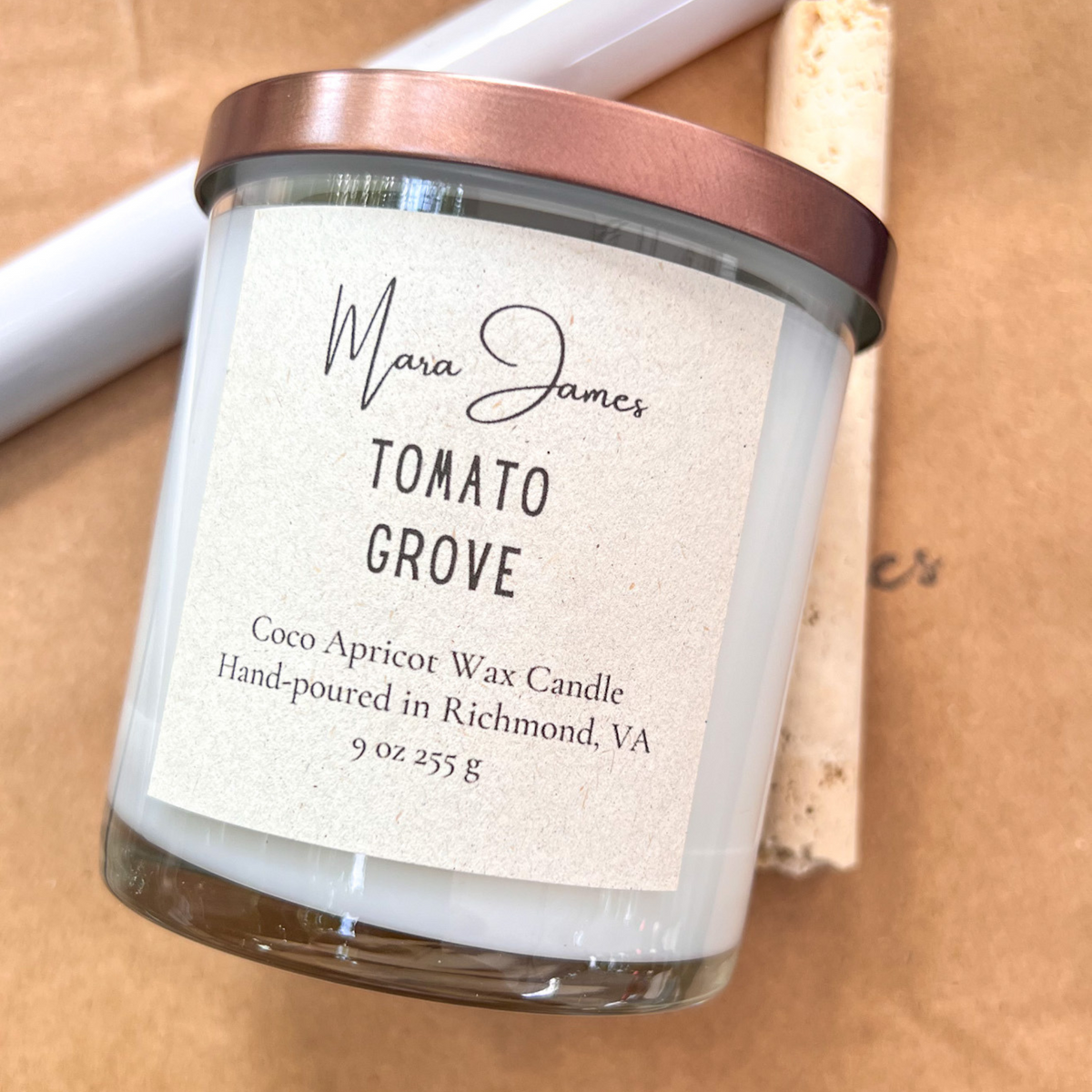 Tomato Grove Candle Coconut Apricot Wax – Mara James Company
