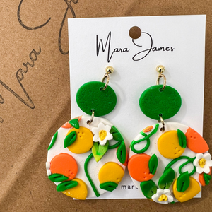 Orange and Lemons Summer Earrings