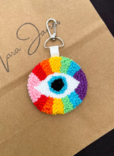 Load image into Gallery viewer, Evil Eye Keychain-Punch Needle
