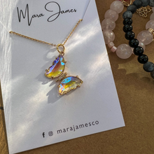 Load image into Gallery viewer, Iridescent Crystal Butterfly Necklace
