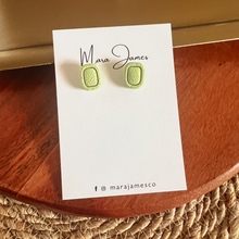 Load image into Gallery viewer, Spring Stud Earrings- Green
