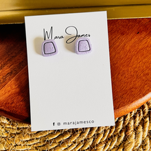 Load image into Gallery viewer, Spring Stud Earrings- Lavender
