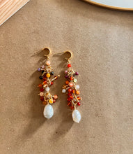 Load image into Gallery viewer, Dangle Gemstones Earringse
