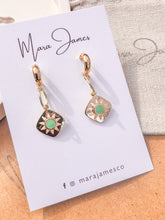 Load image into Gallery viewer, Green Sun Earrings
