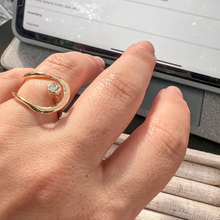 Load image into Gallery viewer, Crystal Double Ring, Adjustable
