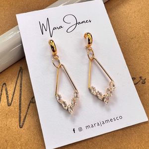 Angular Crystal  Earrings