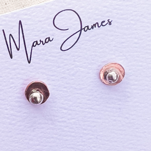 Rustic Studs, Sterling Silver