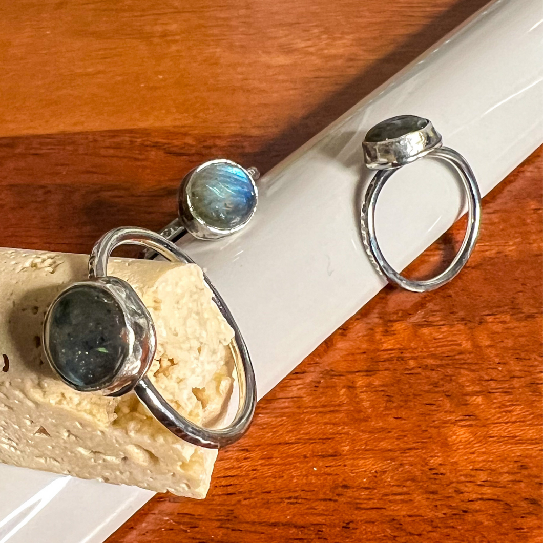 Labradorite Ring, Sterling Silver