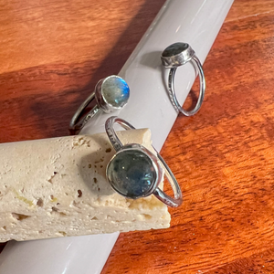 Labradorite Ring, Sterling Silver