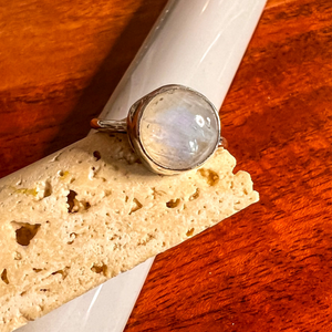 Moonstone Ring, Sterling Silver