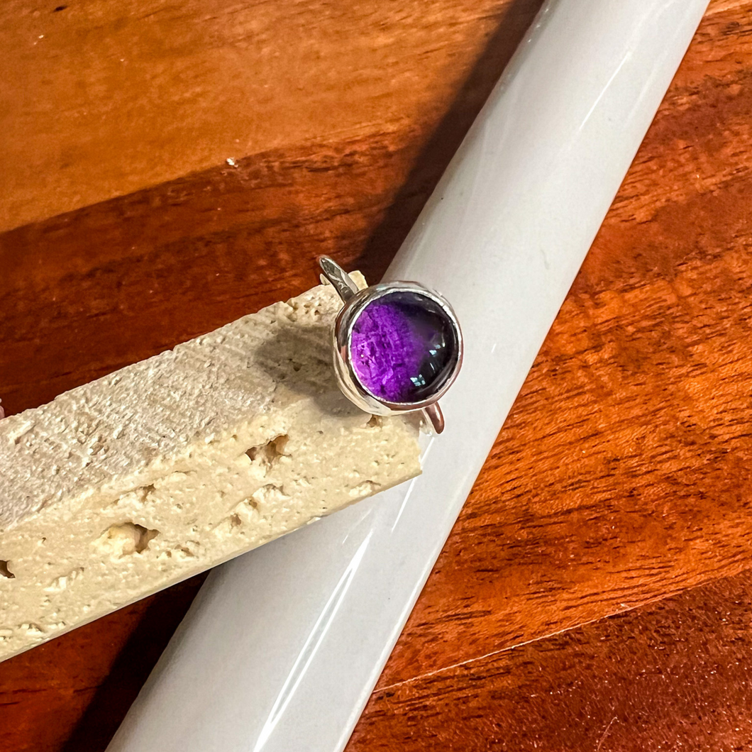 Amethyst Ring, Sterling Silver