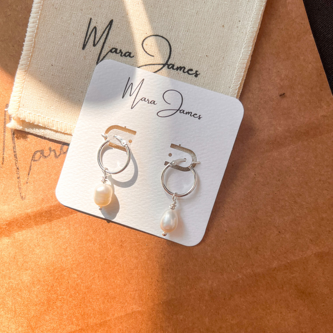 Simply Pearl Earring, Sterling Silver