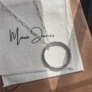 Circle Necklace, Sterling Silver