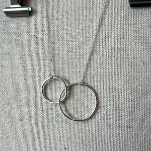 Joint Circle Necklace, Sterling Silver