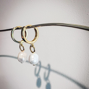 Chunky Pearls Earrings- Gold Filled