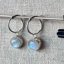 Load image into Gallery viewer, Simply Moonstone Earring, Sterling Silver
