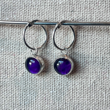 Load image into Gallery viewer, Simply Amethyst Earring, Sterling Silver
