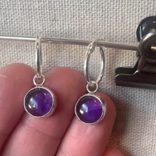 Load image into Gallery viewer, Simply Amethyst Earring, Sterling Silver
