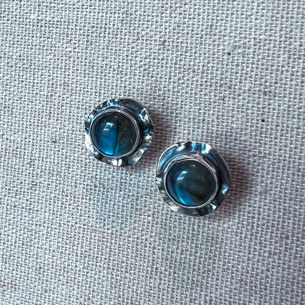 Iris Labradorite Stud,  Sterling Silver