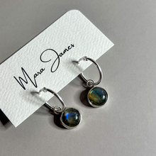 Load image into Gallery viewer, Simply Labradorite Earring, Sterling Silver
