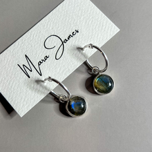 Load image into Gallery viewer, Simply Labradorite Earring, Sterling Silver
