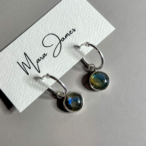 Simply Labradorite Earring, Sterling Silver