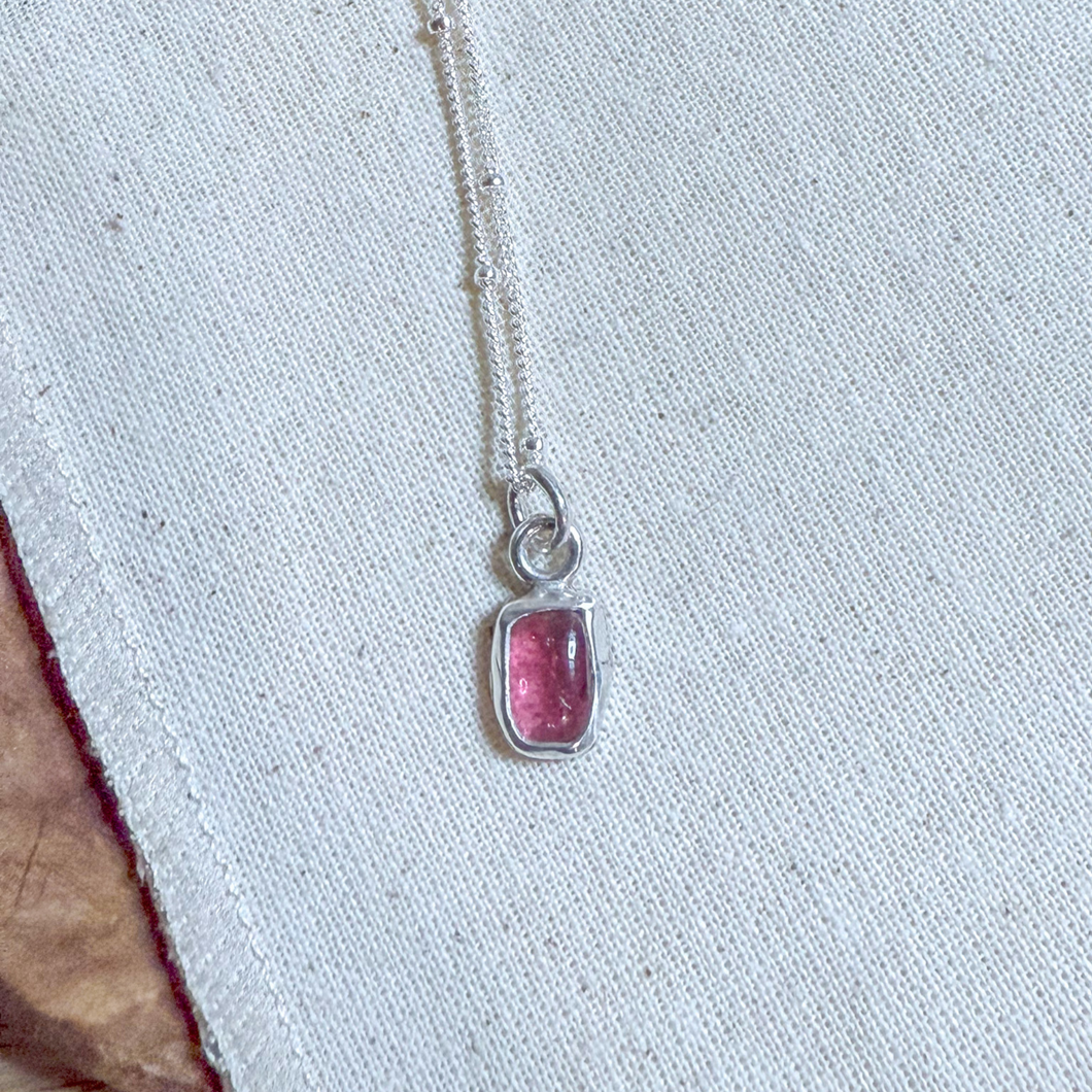 Tourmaline Necklaces, Sterling Silver