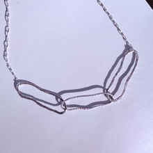 Load image into Gallery viewer, Organic Oval Necklace, Sterling Silverr
