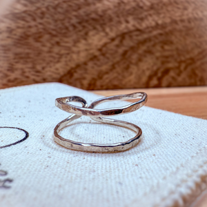 Organic Ring, Sterling Silver, Adjustable