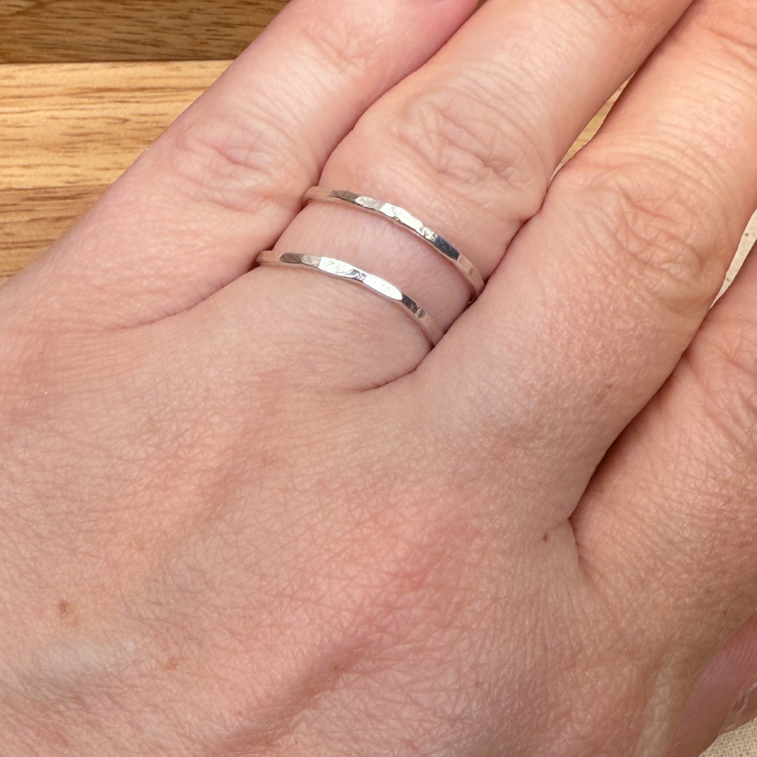 Organic Ring, Sterling Silver, Adjustable