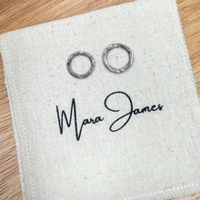 Load image into Gallery viewer, Textured Circle Stud, Sterling Silver
