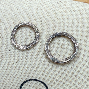 Textured Circle Stud, Sterling Silver