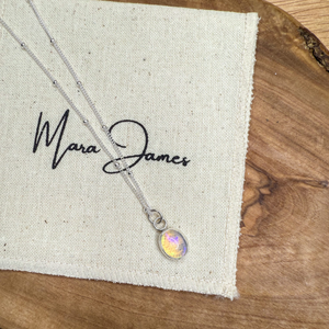 Walo Opal Necklace, Sterling Silver