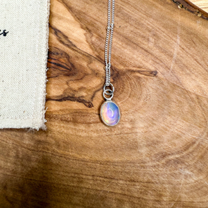 Walo Opal Necklace, Sterling Silver