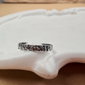 Textured Stackable Rings, Sterling Silver