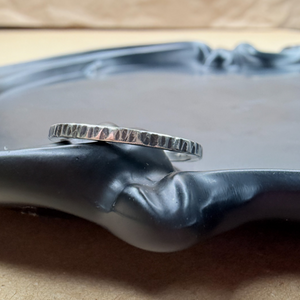 Dimentional Stackable Rings, Sterling Silver
