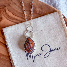 Load image into Gallery viewer, Agua Nueva Agate Cascade Necklace, Sterling Silver (One-of-a-kind)
