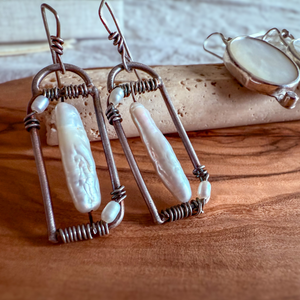 Pearl Drop Earring, Sterling Silver