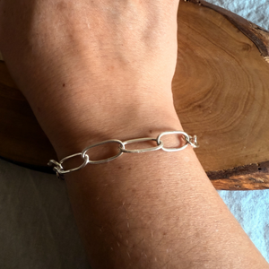 Paperclip Bracelet , Sterling Silver