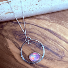 Load image into Gallery viewer, Aurora Opal Necklace, Sterling Silver
