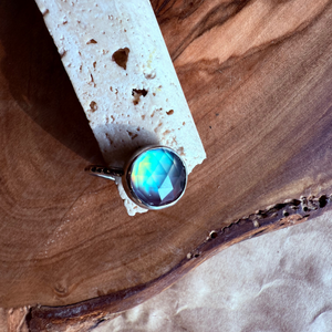 Aurora Opal Glow Ring, Sterling Silver