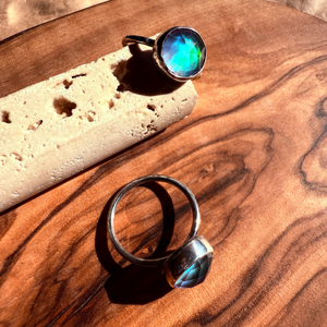 Aurora Opal Glow Ring, Sterling Silver