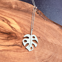 Load image into Gallery viewer, Monstera Necklace, Sterling Silver
