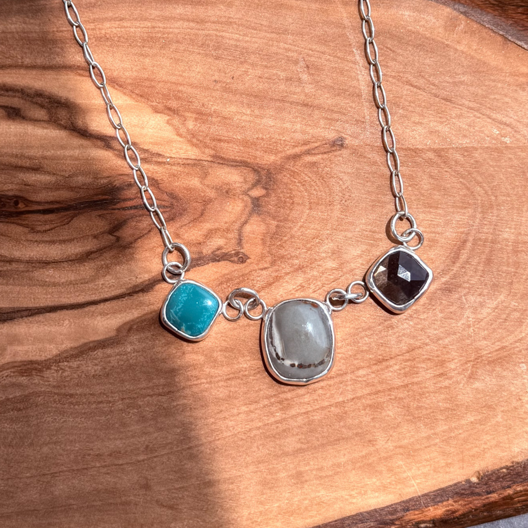 Trio Necklace, Sterling Silver