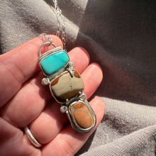 Load image into Gallery viewer, Up Trio Necklace, Sterling Silver
