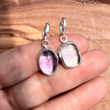 Load image into Gallery viewer, Amethyst Drops,  Sterling Silver Earring
